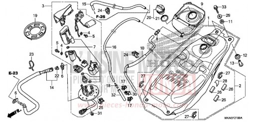 RESERVOIR A CARBURANT/POMPE A CARBURANT NC750DG de 2016